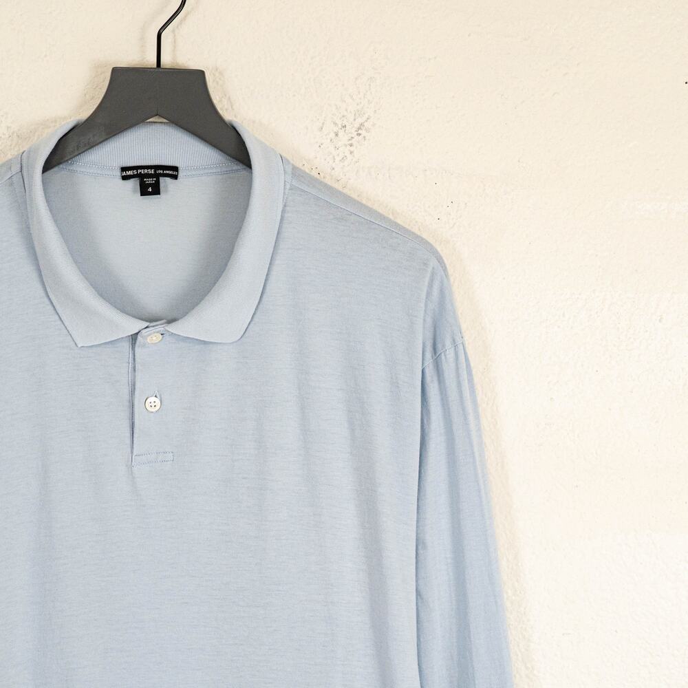 James Perse Los Angeles Luxe Jersey Long Sleeve Polo size 4 - Picture 7 of 8